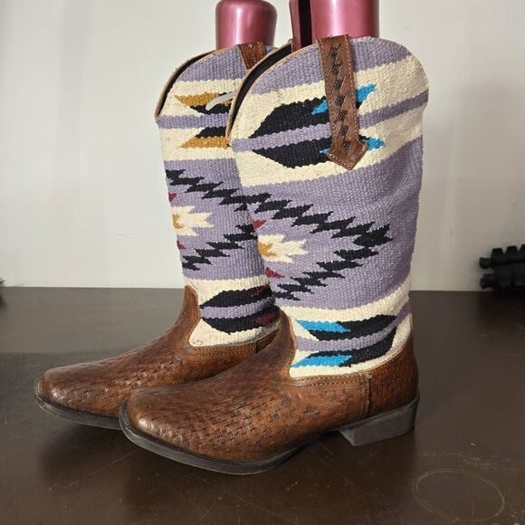 Roper becca Western Boots Aztec Tribal 8.5 - Picture 1 of 8